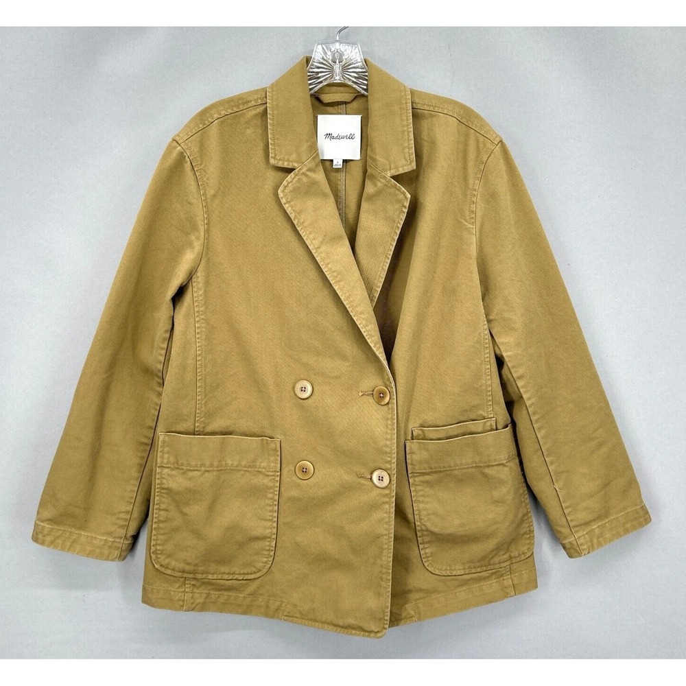 Madewell Blazer Jacket Womens Small Crossover Regenerative Chino Khaki Casual